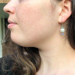 Pearl Earrings (Pearl, Aventurine, Chalcedony)